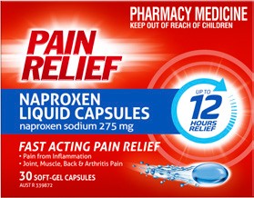 Pain Relief Naproxen Liquid Capsules 30 Pack