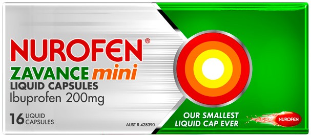 Nurofen Zavance Mini Liquid Capsules 16 Pack