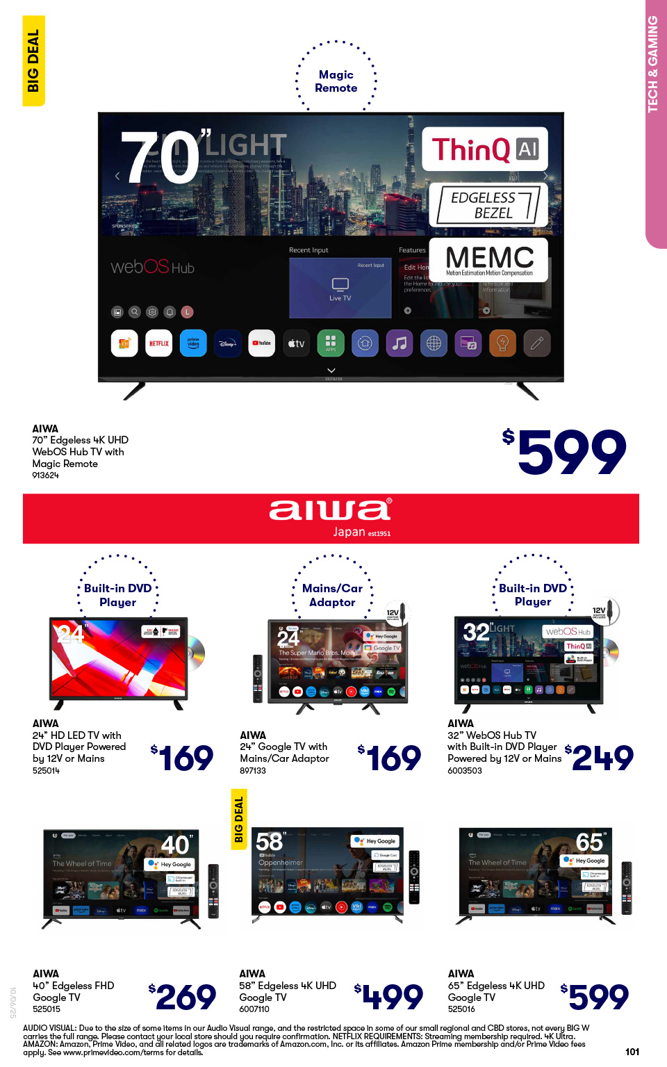 JVC 42" QLED WebOS Hub TV with Magic Remote