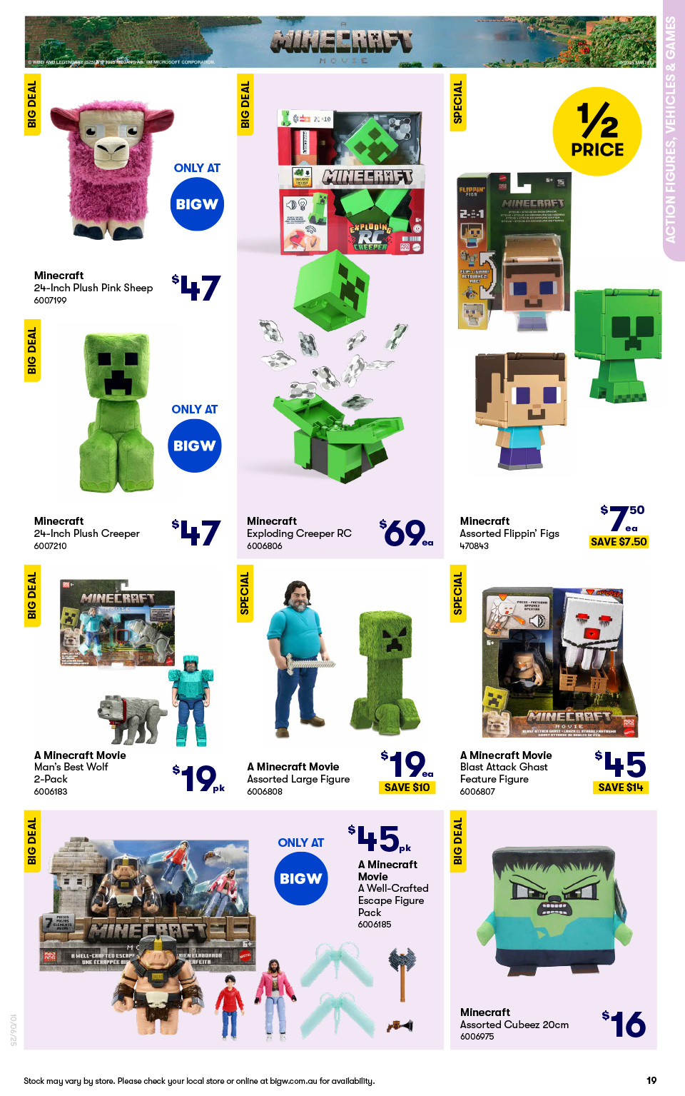 Cubeez Minecraft Movie 20cm - Assorted*