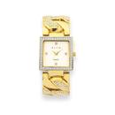 elite-Ladies-Gold-Tone-Square-Case-With-Crystals-Watch Sale