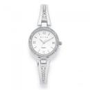 Elite-Ladies-Silver-Tone-Stone-Set-Watch Sale