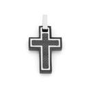 MY-Stainless-Steel-Carbon-Fibre-Cross-Gents-Pendant Sale