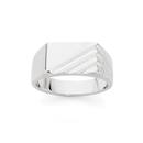 Silver-Mens-Rectangle-Groove-Ring Sale