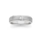 Silver-Cubic-Zirconia-Satin-Polish-Ring Sale