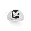 Silver-Onyx-Eagle-Ring Sale
