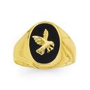 9ct-Gold-Onyx-Mens-Eagle-Ring Sale
