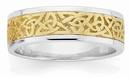 9ct-Gold-Sterling-Silver-Celtic-Pattern-Gents-Ring Sale