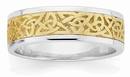 9ct-Gold-Silver-Celtic-Pattern-Mens-Ring Sale