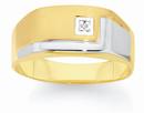 9ct-Two-Tone-Gold-Diamond-Set-Gents-Ring Sale