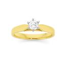 18ct-Two-Tone-Diamond-Solitaire-Engagement-Ring Sale
