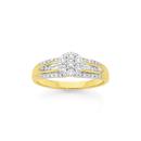 9ct-Gold-Diamond-Cluster-Engagement-Ring Sale