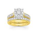 18ct-Gold-Diamond-Bridal-Ring-Set Sale