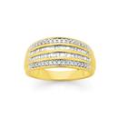 9ct-Gold-Diamond-Round-Brilliant-Baguette-Cut-Dress-Ring Sale