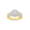9ct-Gold-Diamond-Halo-Cluster-Ring Sale
