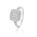 9ct-White-Gold-Cushion-Cluster-Diamond-Ring Sale