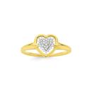 9ct-Gold-Diamond-Heart-Ring Sale