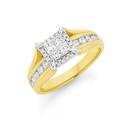 18ct-Gold-Diamond-Princess-Cut-Round-Brilliant-Cut-Invisible-Set-Square-Under-Rail-Ring Sale