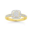 9ct-Gold-Diamond-Cluster-Ring Sale