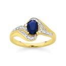 9ct-Gold-Sapphire-Diamond-Ring Sale
