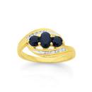 9ct-Gold-Sapphire-Diamond-Ring Sale