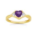 9ct-Gold-Amethyst-Diamond-Ring Sale