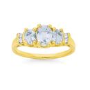 9ct-Gold-Aquamarine-Diamond-Trilogy-Ring Sale