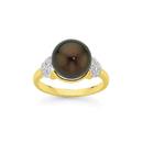9ct-Gold-Cultured-Tahitian-Pearl-Diamond-Ring Sale