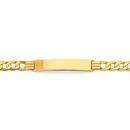 9ct-Gold-21cm-Bevelled-Curb-ID-Mens-Bracelet Sale