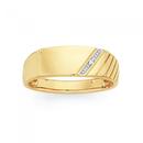 9ct-Gold-Diamond-Set-Gents-Ring Sale
