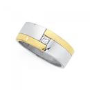 9ct-Gold-Sterling-Silver-CZ-Gents-Ring Sale