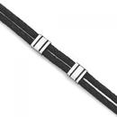 Chisel-Stainless-Steel-22cm-Leather-Bracelet Sale