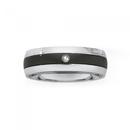 Stainless-Steel-Black-Cubic-Zirconia-Mens-Ring Sale