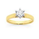 9ct-Two-Tone-Diamond-Solitaire-Engagement-Ring Sale