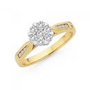 9ct-Two-Tone-Gold-Diamond-Cluster-Ring-with-Shoulder-Stones Sale