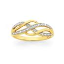 9ct-Gold-Diamond-Triple-Swirl-Ring Sale