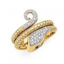 9ct-Gold-Diamond-Snake-Ring Sale