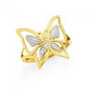 9ct-Gold-Diamond-Butterfly-Ring Sale