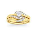 9ct-Gold-Diamond-Bridal-Ring-Set Sale