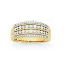 9ct-Gold-Diamond-Four-Row-Band Sale