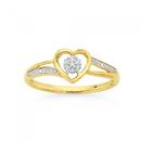 9ct-Gold-Diamond-Heart-Ring Sale