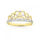9ct-Gold-Diamond-Crown-Ring Sale