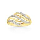 9ct-Gold-Diamond-Swirl-Crossover-Ring Sale