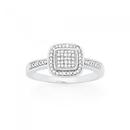 9ct-White-Gold-Diamond-Cushion-Frame-Ring Sale