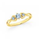 9ct-Gold-Aquamarine-Twist-Heart-Ring Sale