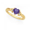 9ct-Gold-Amethyst-Diamond-Ring Sale