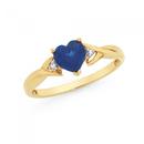 9ct-Gold-Created-Sapphire-Diamond-Ring Sale