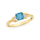 9ct-Gold-Blue-Topaz-Diamond-Ring Sale