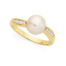 9ct-Gold-Pearl-CZ-Ring Sale
