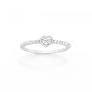 Silver-Pave-CZ-Heart-Stacker-Ring Sale